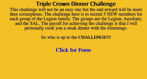 Triple Crown Dinner Challenge